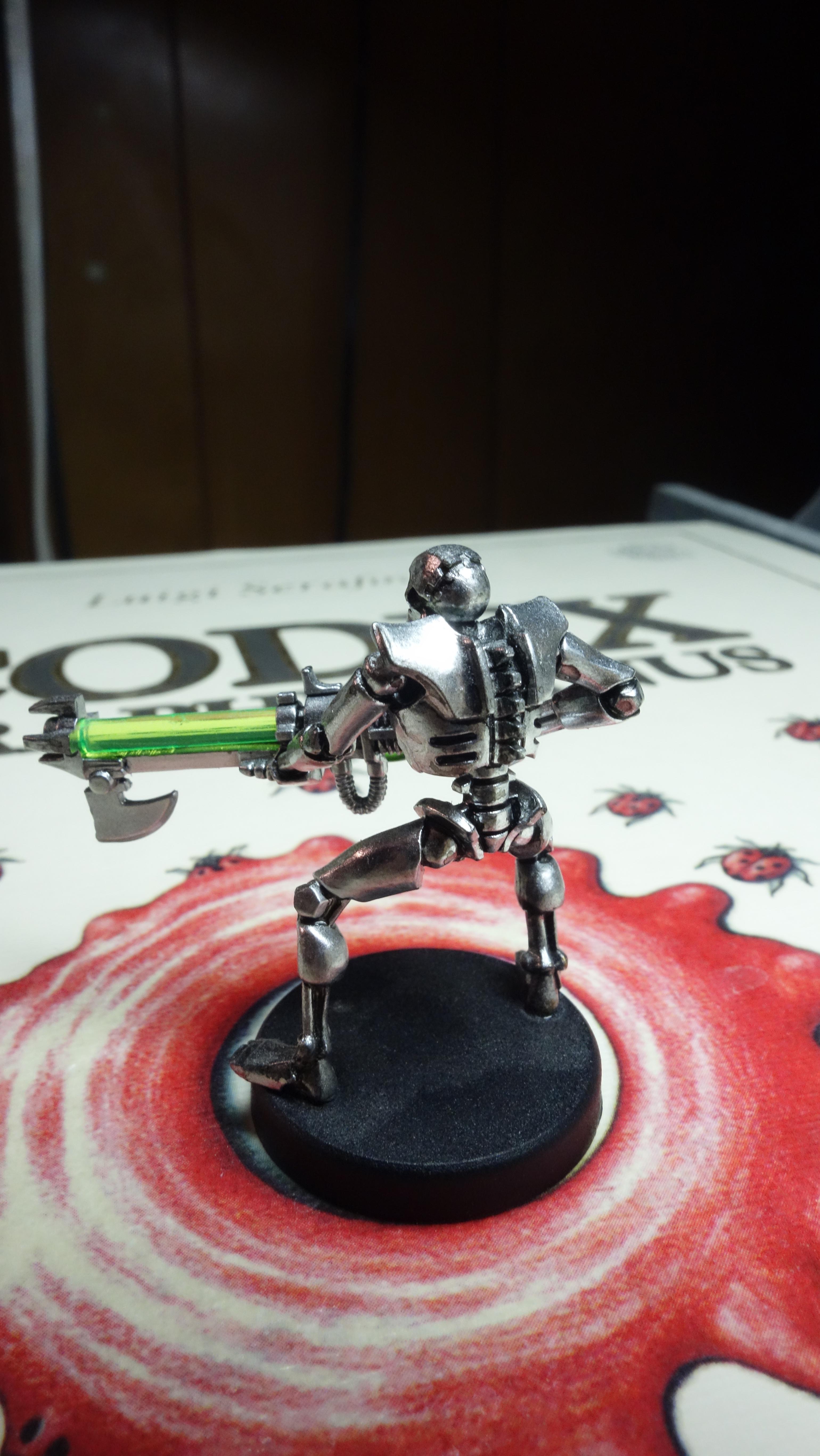 Alclad 2, Necrons, Puppetswar, Warhammer 40,000 Chromecron Rear